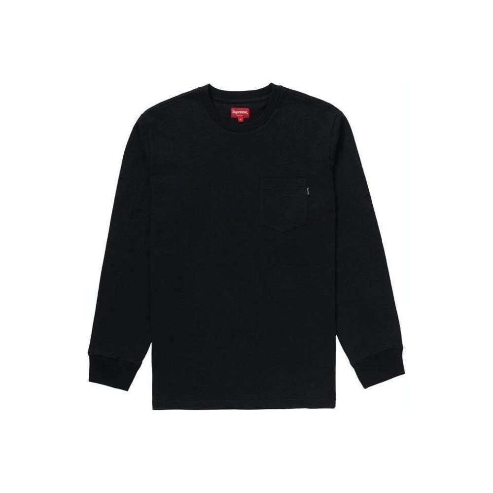 Supreme Long Sleeve Pocket Tee F/W13 Black Large